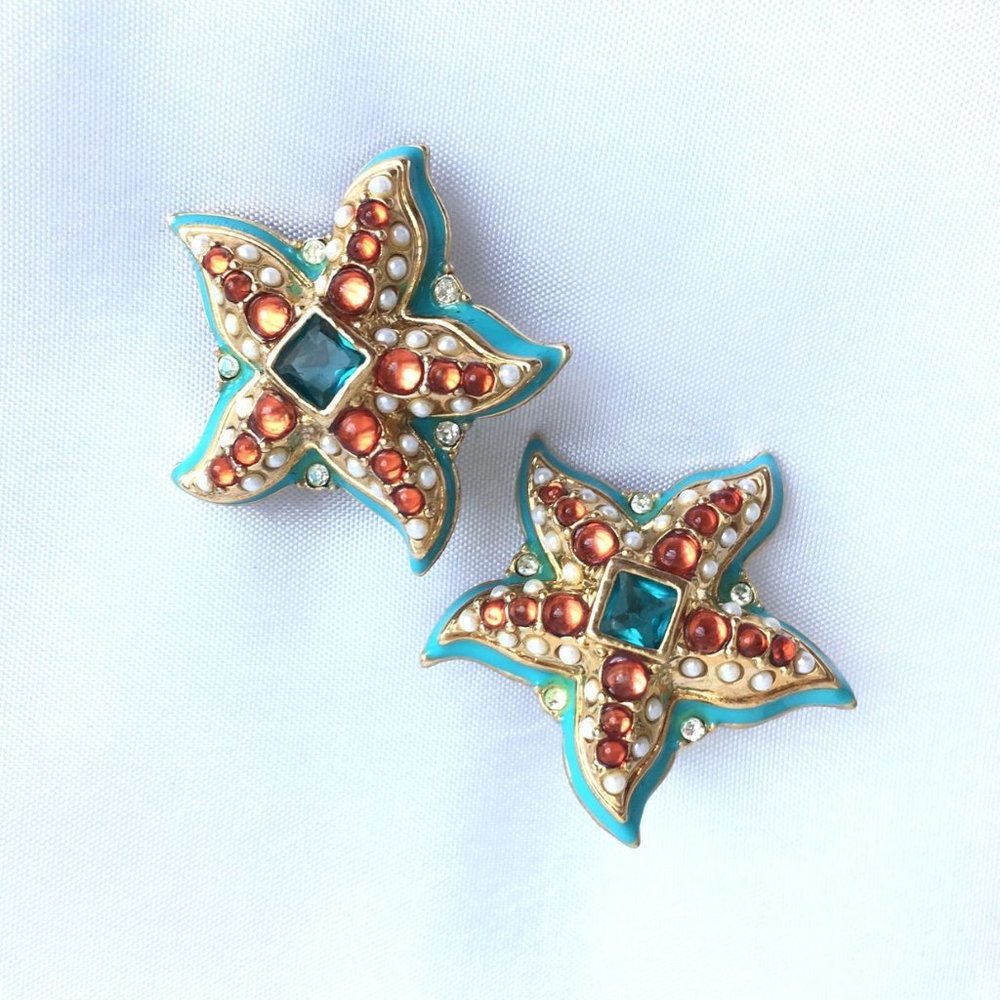Vintage Kenneth Jay Lane - Avon Starfish Earrings
